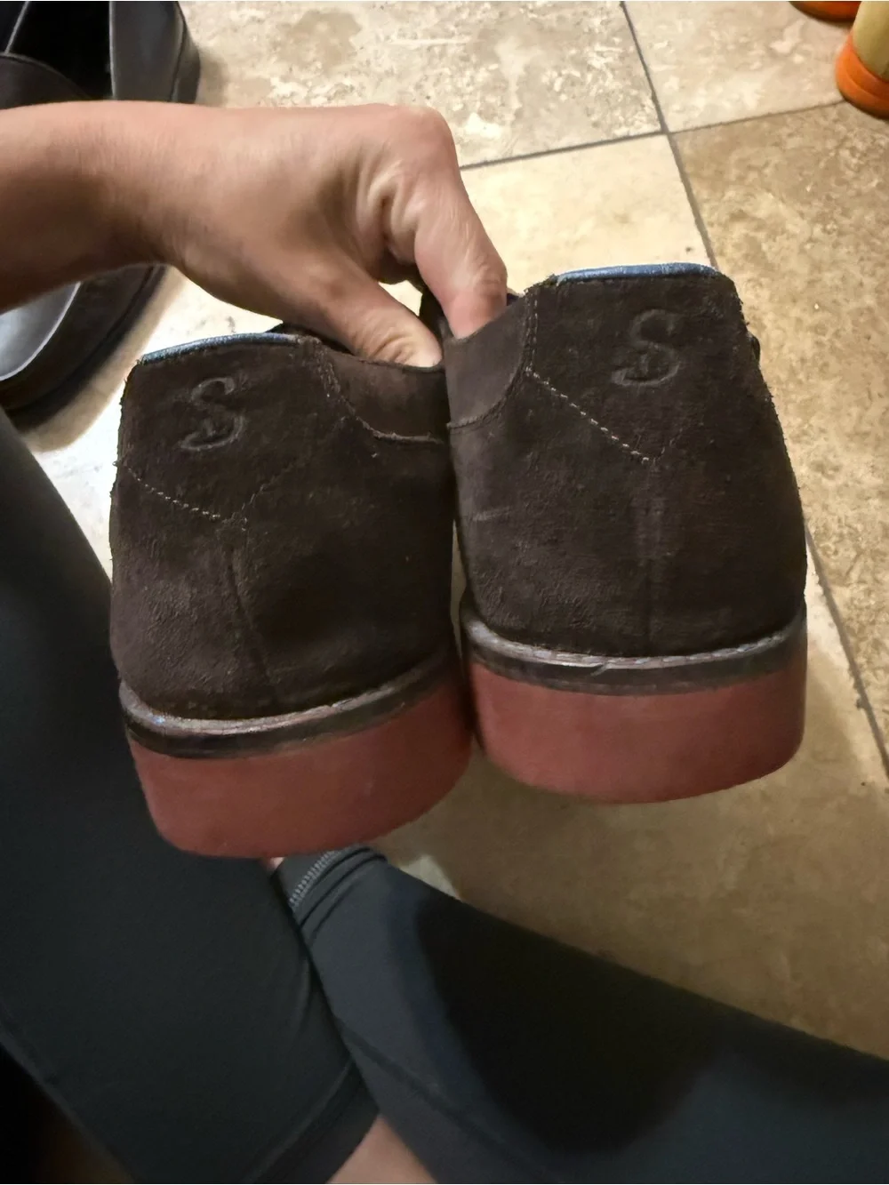Oliver Sweeney London Men's Double Monk Strap Suede Shoes in Dark Brown
